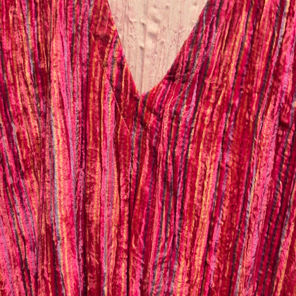 Uncle Frank Red and Pink Striped Mini Dress